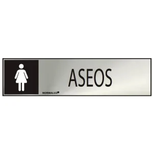 Sinal Informativo Wc Mulher (Inox Adesivo 0.8mm)