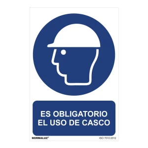 Sinal Uso Obrigatório de Capacete - 21x30cm