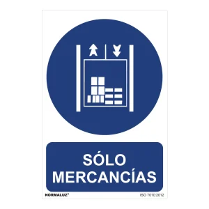 Sinal Apenas Mercadorias - Elevador - 30x40cm