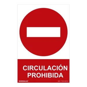 Sinal Proibido 'circulação Proibida' (Pvc 0.7mm) 3