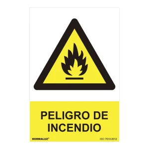 Sinal Perigo 'perigo de Incendio' (Pvc 0.7mm) 30x4