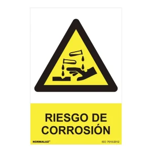 Sinal Perigo 'risco de Corrosão' (Pvc 0.7mm) 30x40