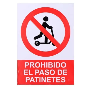 Sinalização Adesiva Proibido Aceder com Trotinet.