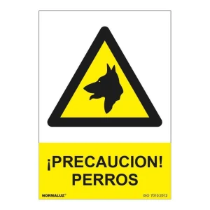 Sinal de Perigo Precaução Cães Pvc 0.7mm 210x300mm