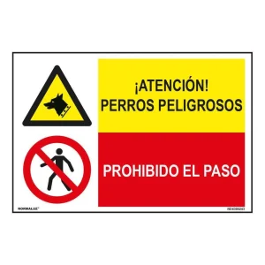 Sinal Comb. Cães Perigosas/Pr. El Paso Pvc