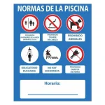 Sinal de Padrão de Piscina Pvc 0,4mm 500x400mm No.