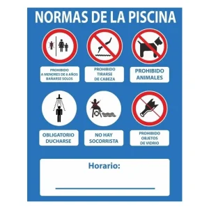 Sinal de Padrão de Piscina Pvc 0,4mm 500x400mm No.