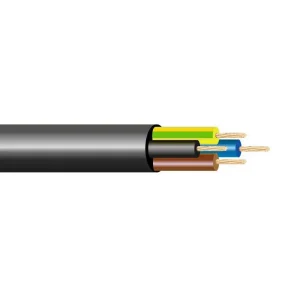 Mangueira 4x0,75mm H05vv-F 50v Preta Euro/Mts 100.