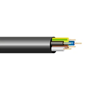Mangueira 6x0,75mm H05vv-F 50v Preta Euro/Mts 100.