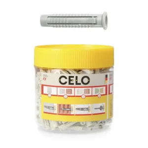 Recipiente com 70 Buchas de Nylon Fx 10 Celo