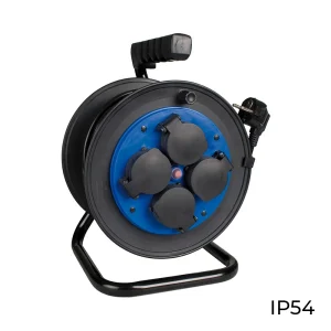 Enrolador de Cabos 25m 3x1,5com 4 Tomadas Bipolar.