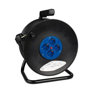 Enrolador de Cabos 50m 3x1,5 com 4 Tomadas Bipola.