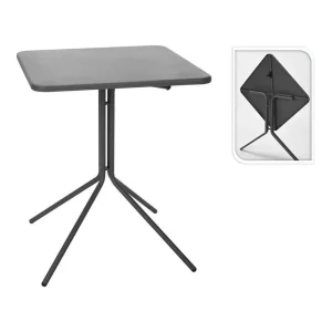 Mesa Dobrável 58x58x70cm Cinzento Escuro