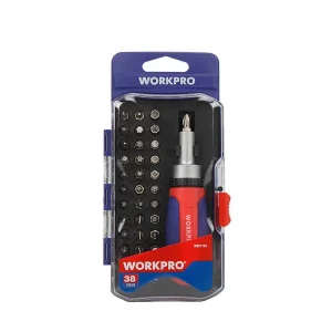 Jogo de Bits e Roquete 38 Peças Workpro