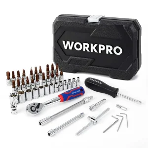 Jogo de 46 Peças Chaves de Caixa 1/4" Dr Workpro