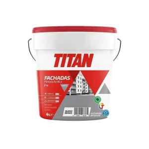 Tinta Acrílica Fachadas Mate F-4 Branco 4l Titan .