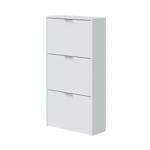Móveis de Sapateira, 3 Portas Dobráveis, Branco B.
