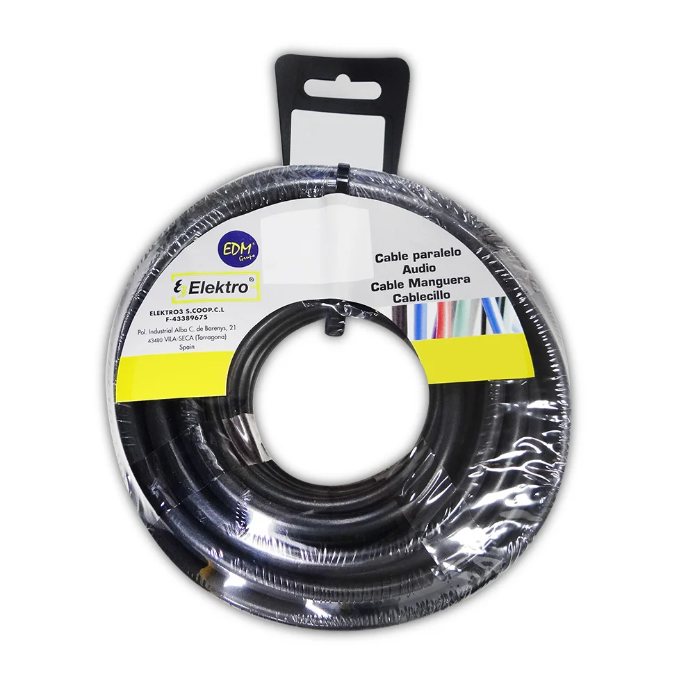 Rolo de Cabo Acril. Preto 2x1mm 5mts