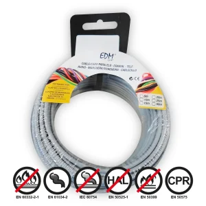 Rolo de Cabo Flexível Edm 2,5mm Cinza 10m