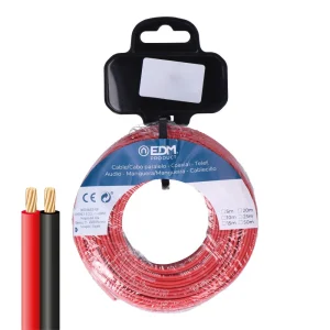Cabo Paralelo 2x1mm2 Vermelho/Preto 10m.