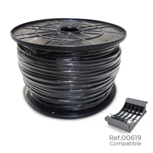 Rolo de Cabo Acrilico 1kw 2x1mm Preto 400m