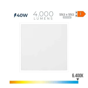 Painel LED 40 W, 4300 Lm, Ra80, 6400 K, Luz Fria,.