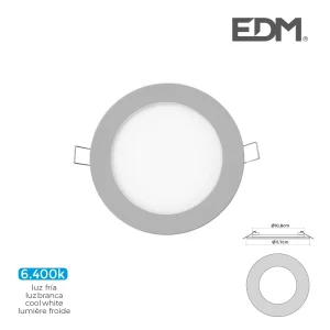 Mini Downlight LED Edm 6w 320 Lumen Redondo 12cm 6