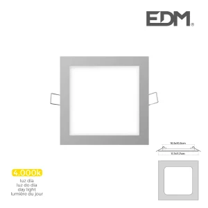Mini Downlight LED Edm 6w 320 Lumen Quadrado 12cm