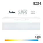Armadura LED 48w 120cm 6400k Luz Fria 4800lm Edm