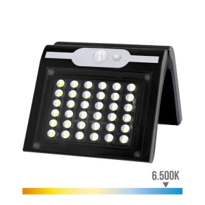 Aplique Solar 2w 220lm 6.500k com Sensor Cor Pret.