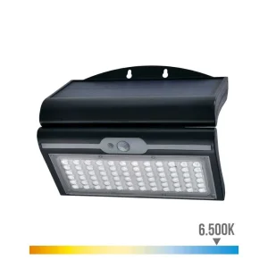 Aplique Solar 6w 430lm 6.500k com Sensor Cor Pret.