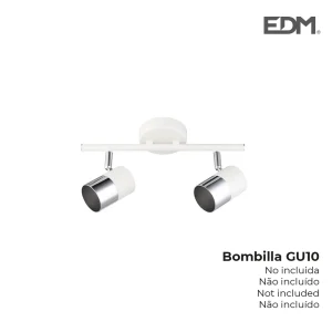 Foco 2 Lâmpadas Branco Osso + Plata Moon Edm