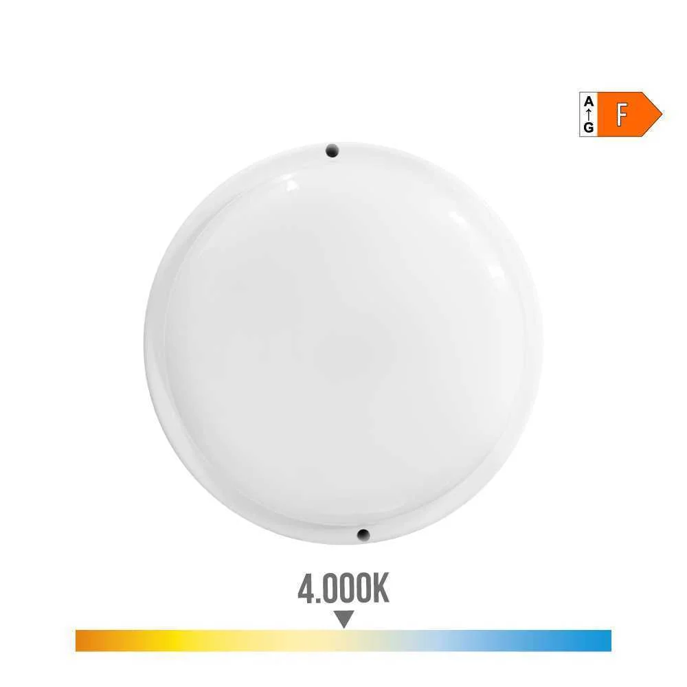 Aplique Redondo LED 18w 1820lm 4000k Ø20,8x4,8cm .