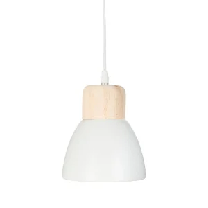 Candeeiro de Teto Branco 19x15cm E14 Lâmpada Não .