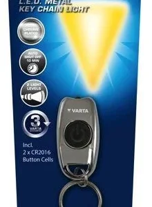 Led Varta P/ Porta Chaves - Mini Lanterna Cromada