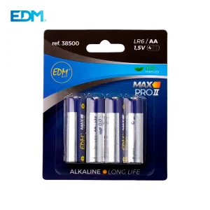 Pilha Alcalina Long Life Lr-06 AA Edm (Blister 4 U