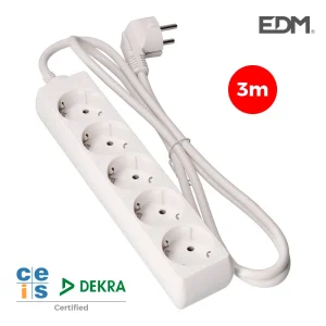 Extensão Elétrica 5 Tomadas 3m Branco