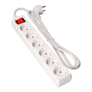Extensão Elétrica 6 Tomadas 5m Branco C/Int