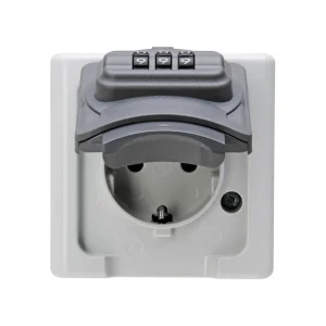 Base Fixa 2p+E Tipo F Superfície Cinzenta 16a 250.