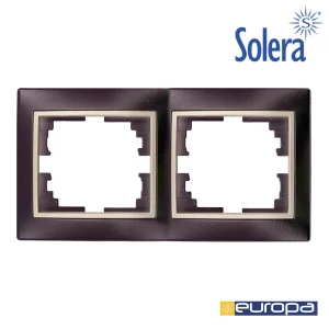 Moldura para 2 Elementos Horizontal Moldura Preta.