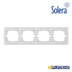 Moldura Horizontal para 4 Elementos Branco 296x81.