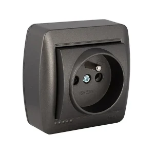 Tomada Fixa 2p+T (Francês) 16a 250v~ de Superfície