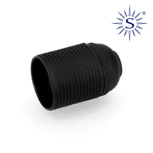 Casquilho Rosca E-27 Preto