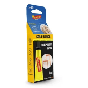 Cola Branca Secadora Transparente, 20 G