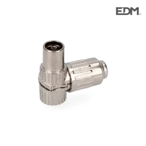 Ficha Femea Tv Metalica Curva 9,5mm
