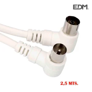 Prolongador Tv-Video Curvo 9,5mm 2,5m Env. Branco