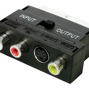 Ficha Adaptadora Scart para Rca+ S-Video