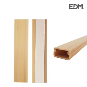 Mini Calha Adesiva Edm 2mts 19x11mm Madeira Clara