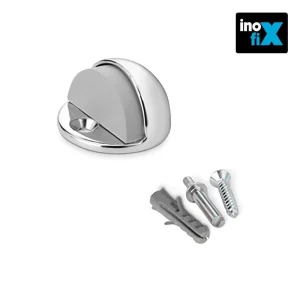 Batente para Porta Metalico com Parafuso Cromado (