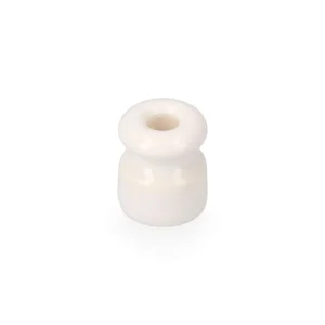 Isolador de Porcelana para Cabo Trançado Branco